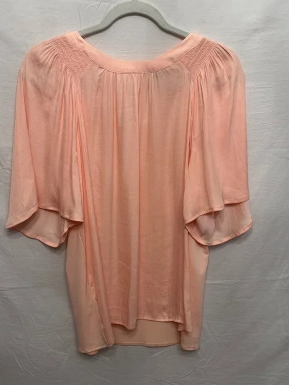 Ann Taylor Blush Flutter Sleeve Blouse (NWT)